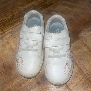 OshKosh B'gosh White Floral Kids Shoes